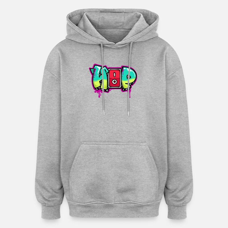 Strassenkunst Graffiti Spraydose Kunst Spruch - Oversized Unisex Hoodie - Grau meliert