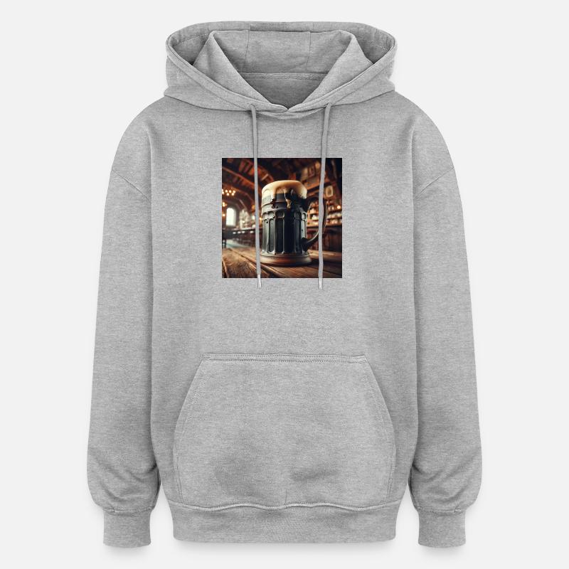 Corpulent - Sweat à capuche oversize unisexe - gris chiné