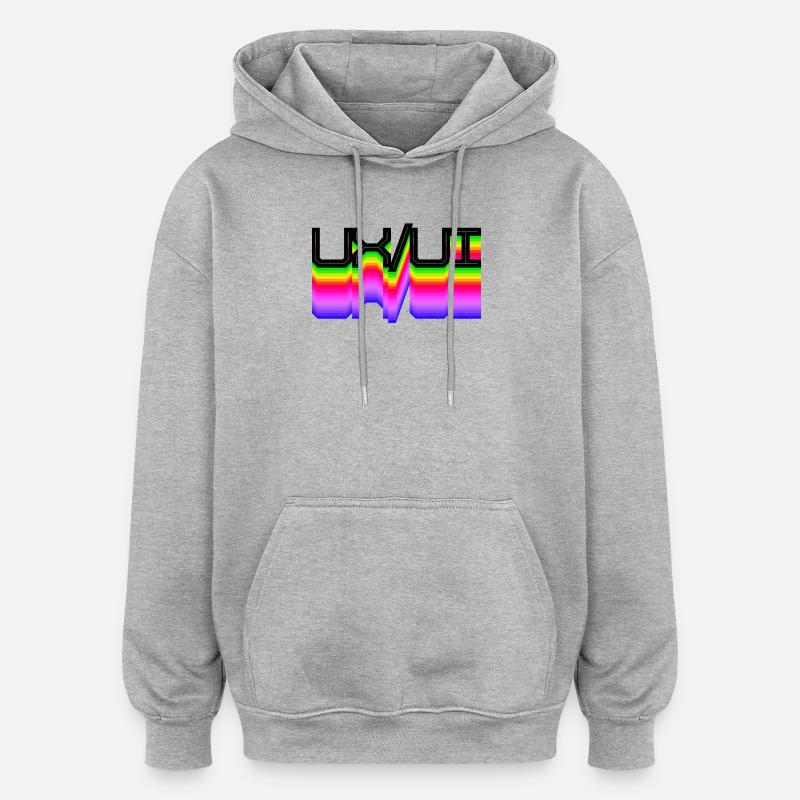 Code Développeur Scripting Dev Geek Geek - Sweat à capuche oversize unisexe - gris chiné