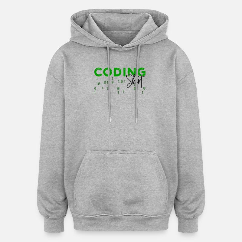 Coden Developer Programmierer Webentwickler Spruch - Oversized Unisex Hoodie - Grau meliert
