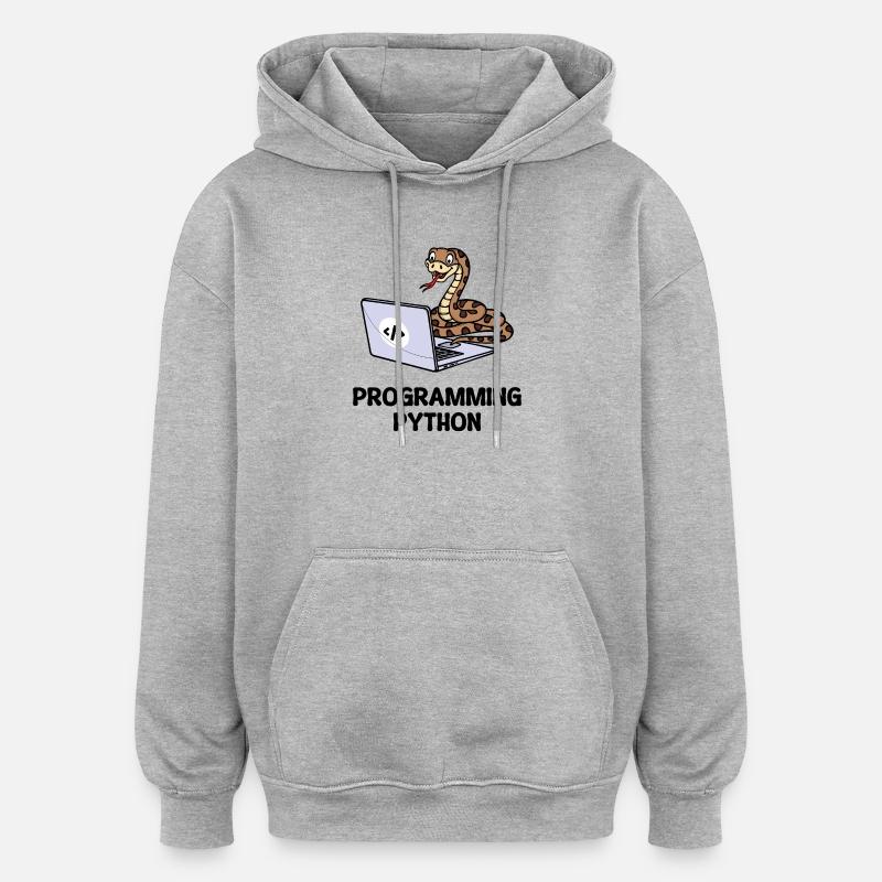 Developer Funny Sayings Programmer Computer - Oversized Unisex Hoodie - heather grey