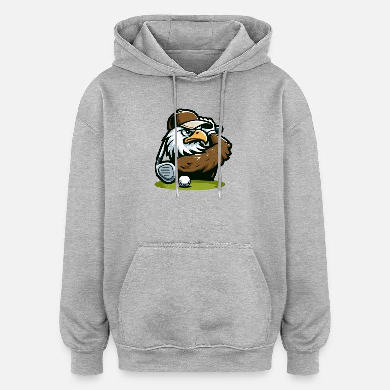 Eagle Ace: Der Golf-Pro - Oversized Unisex Hoodie - Grau meliert