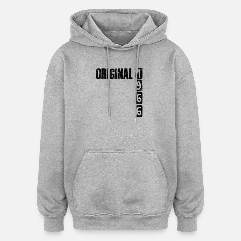 Millésime 1966 - Sweat à capuche oversize unisexe - gris chiné