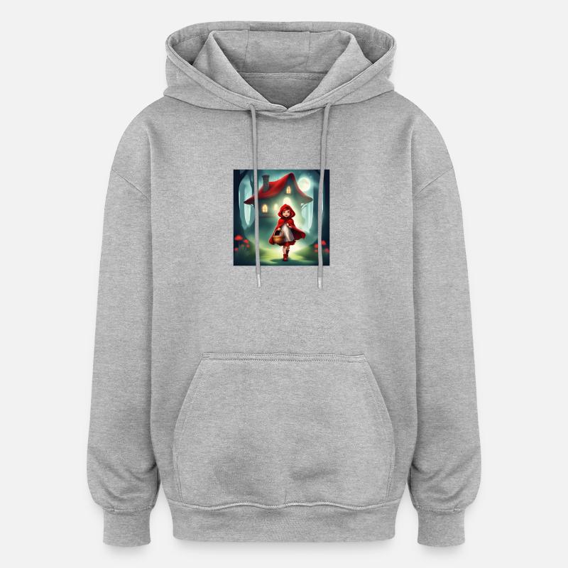 Rotkäppchen, ein wunderbares Märchen - Oversized Unisex Hoodie - Grau meliert