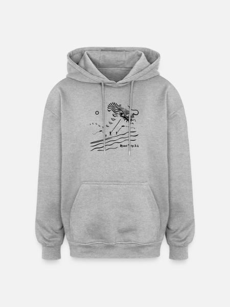 Drache RTM2.4 - Oversized Unisex Hoodie - Grau meliert