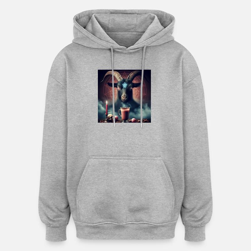 Satan anrufen - Oversized Unisex Hoodie - Grau meliert