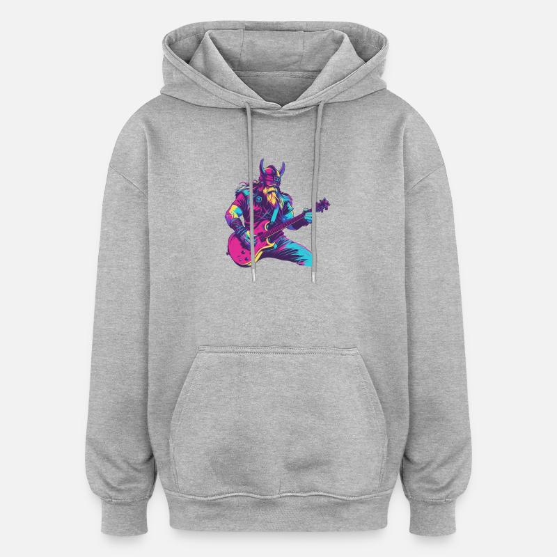 Schwerer Wikinger - Oversized Unisex Hoodie - Grau meliert