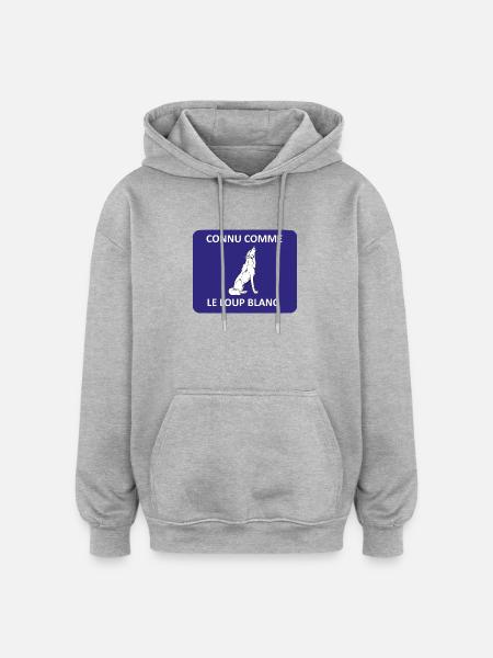 Known as the White Wolf - Oversized Unisex Hoodie - heather grey