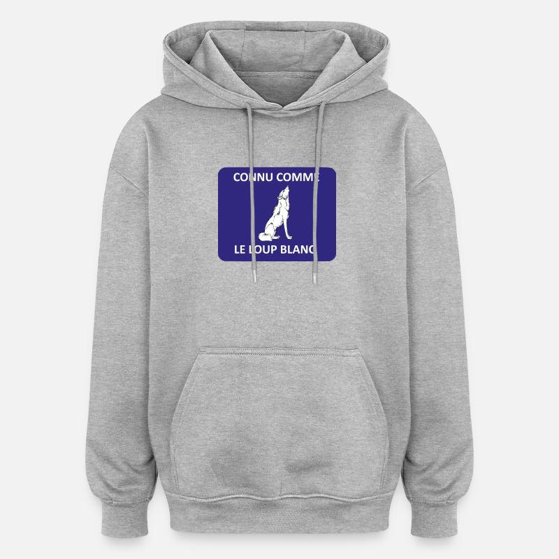 Connu comme le loup blanc - Sweat à capuche oversize unisexe - gris chiné
