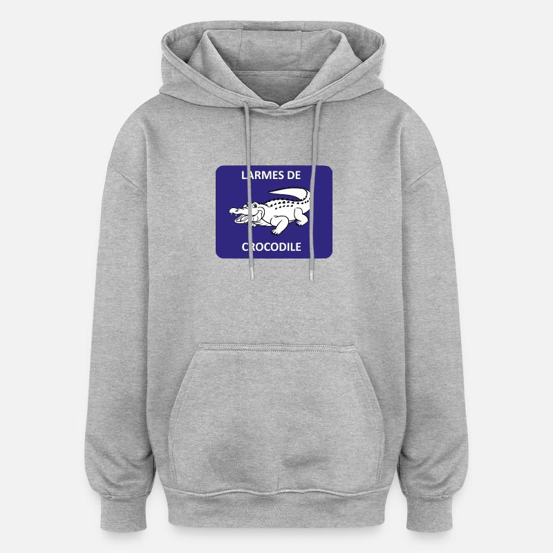 Larmes de crocodile - Sweat à capuche oversize unisexe - gris chiné
