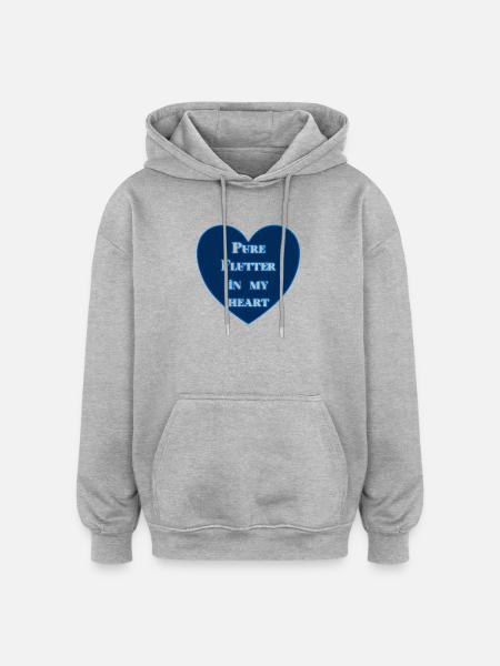 Pure Flutter In My Heart - Oversized Unisex Hoodie - heather grey
