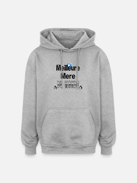 Meilleure Mère du Monde - Sweat à capuche oversize unisexe - gris chiné