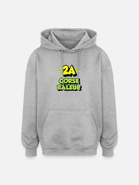 Corse râleur - Sweat à capuche oversize unisexe - gris chiné