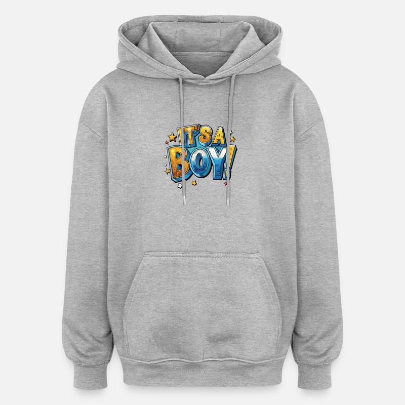 It's a boy comic - Oversized Unisex Hoodie - heather grey