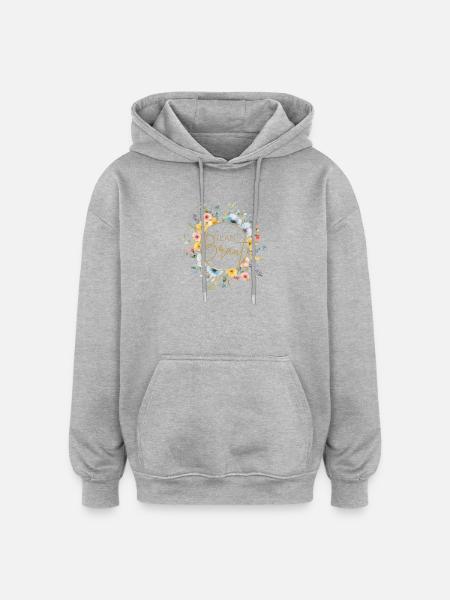 Team Braut! Personalisierbar - Oversized Unisex Hoodie - Grau meliert