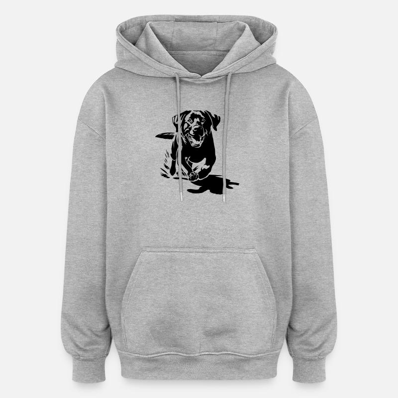Labrador - Sweat à capuche oversize unisexe - gris chiné