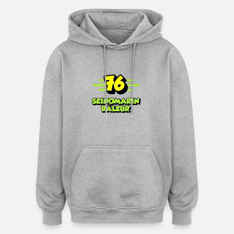 Seinomarin râleur - Sweat à capuche oversize unisexe - gris chiné