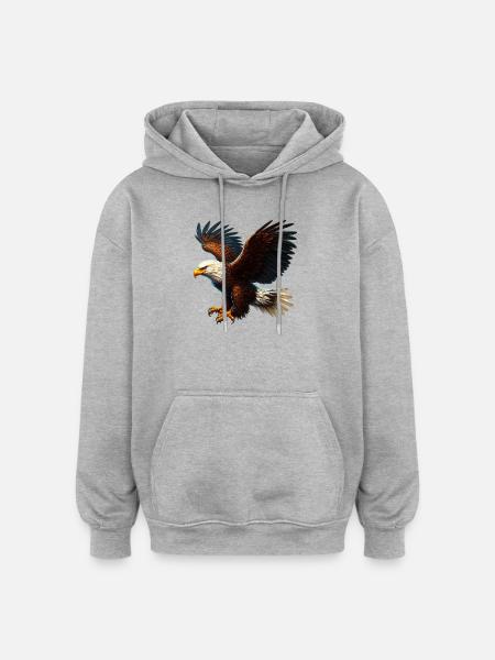 Eagle - Oversized Unisex Hoodie - heather grey