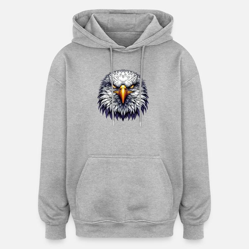 Aigle - Sweat à capuche oversize unisexe - gris chiné