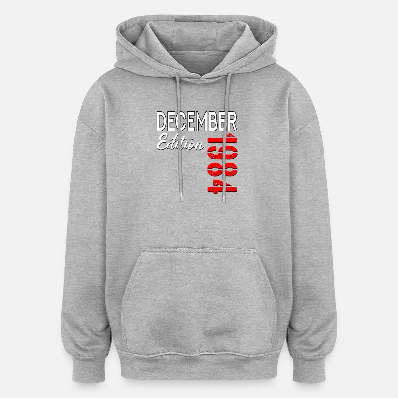 42E ANNIVERSAIRE DÉCEMBRE 1984 - Sweat à capuche oversize unisexe - gris chiné