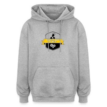 I think so - Oversized Unisex Hoodie - heather grey - Front - Noah (186cm)