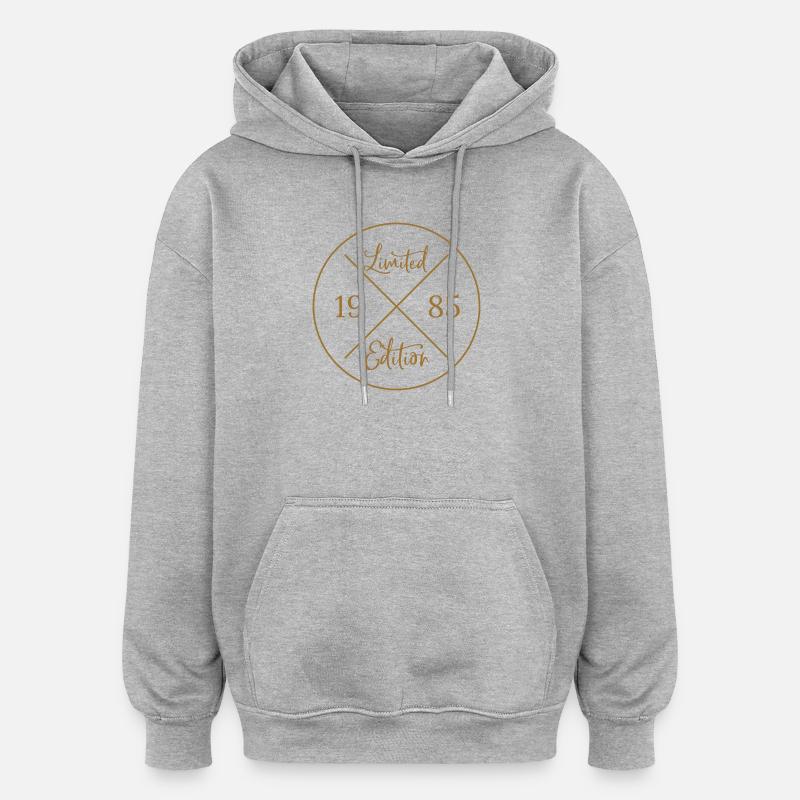 Edition limitée 1985 - Sweat à capuche oversize unisexe - gris chiné