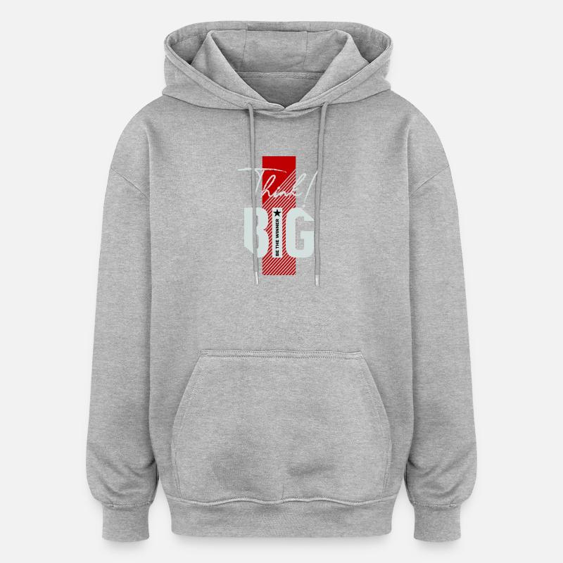 Think big! - Sweat à capuche oversize unisexe - gris chiné