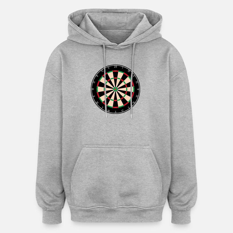 Jeu de fléchettes Classic Darts - Sweat à capuche oversize unisexe - gris chiné