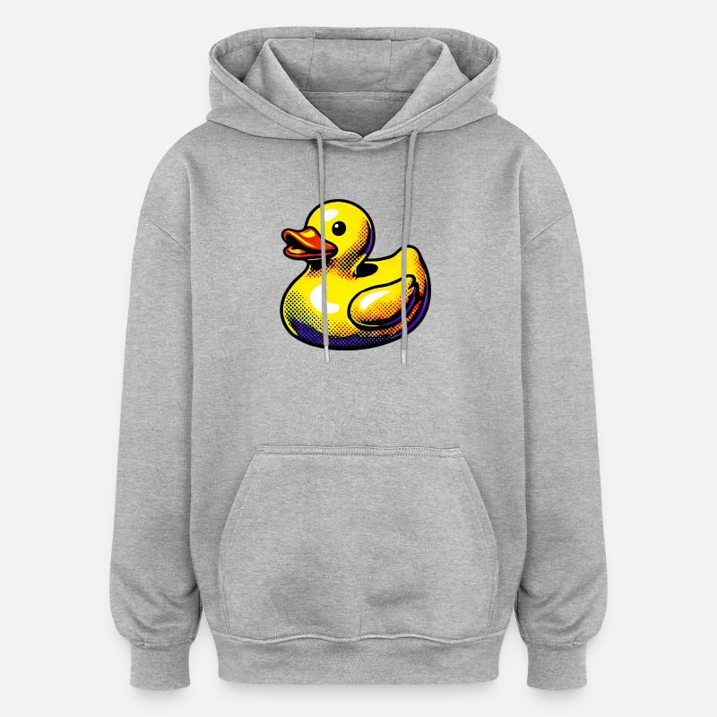 Caneton Canard Canard Canard - Sweat à capuche oversize unisexe - gris chiné
