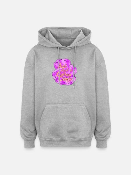 Cotton Candy Thinking Extra Shine - Oversized Unisex Hoodie - heather grey
