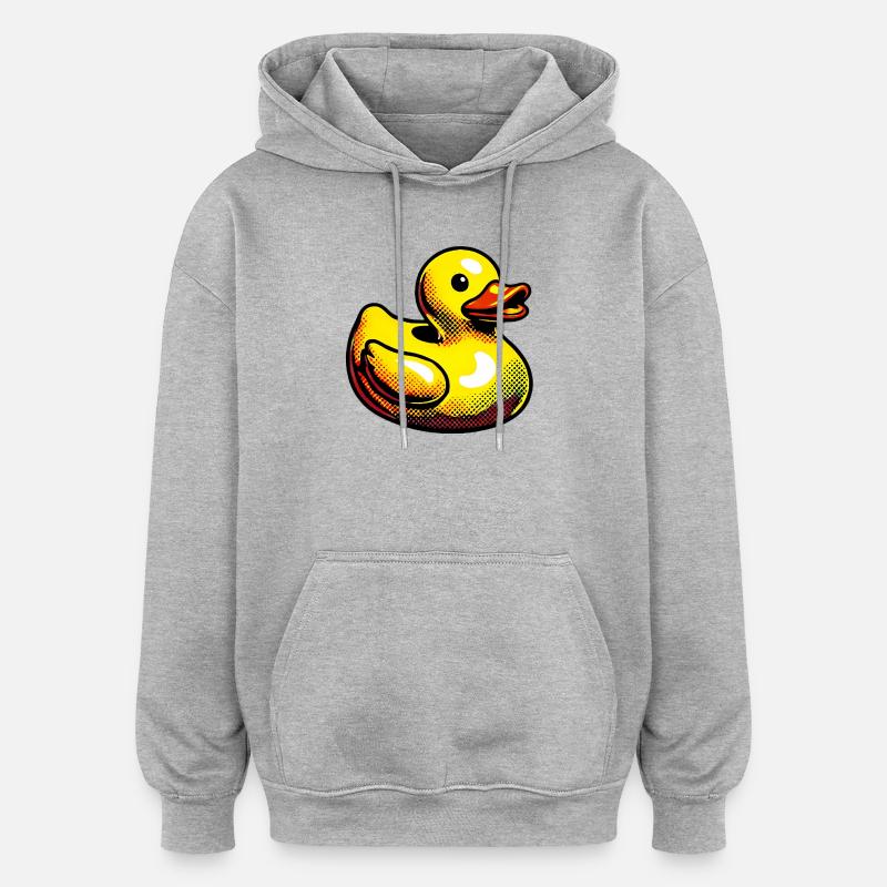 Caneton Canard Canard Canard - Sweat à capuche oversize unisexe - gris chiné