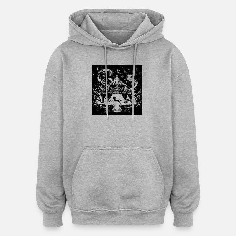 Circus Abstract Gradient - Oversized Unisex Hoodie - heather grey