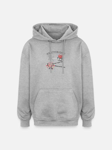 Follow your Heart - Oversized Unisex Hoodie - heather grey