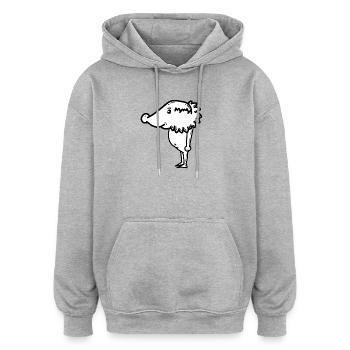 Torture du hérisson - Sweat à capuche oversize unisexe - gris chiné - Devant - Noah (186cm)