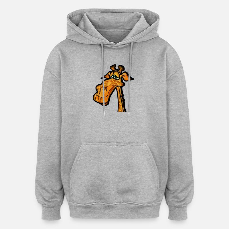Girafe Costumes D’animaux Spot Pattern - Sweat à capuche oversize unisexe - gris chiné