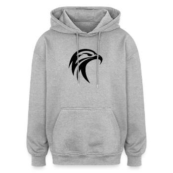 Tribal Adler - Oversized Unisex Hoodie - Grau meliert - Vorne - Noah (186cm)