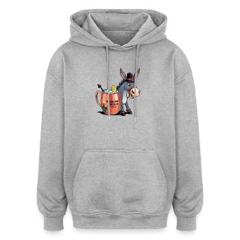 Moscow Mule Donkey Charm - Oversized Unisex Hoodie - heather grey - Front - Noah (186cm)