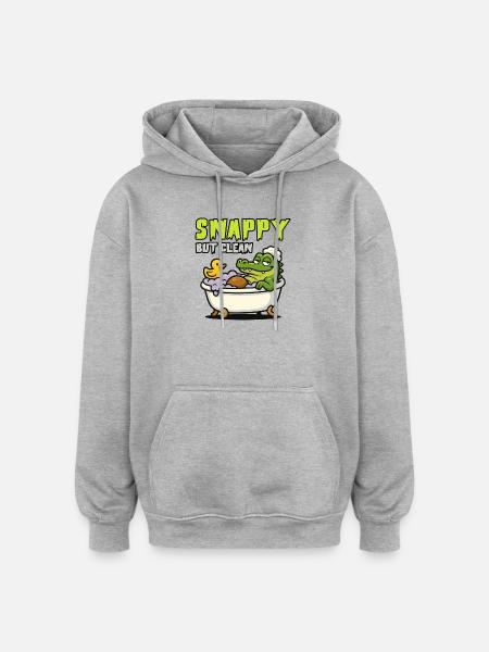 Swappy im Whirlpool - Oversized Unisex Hoodie - Grau meliert