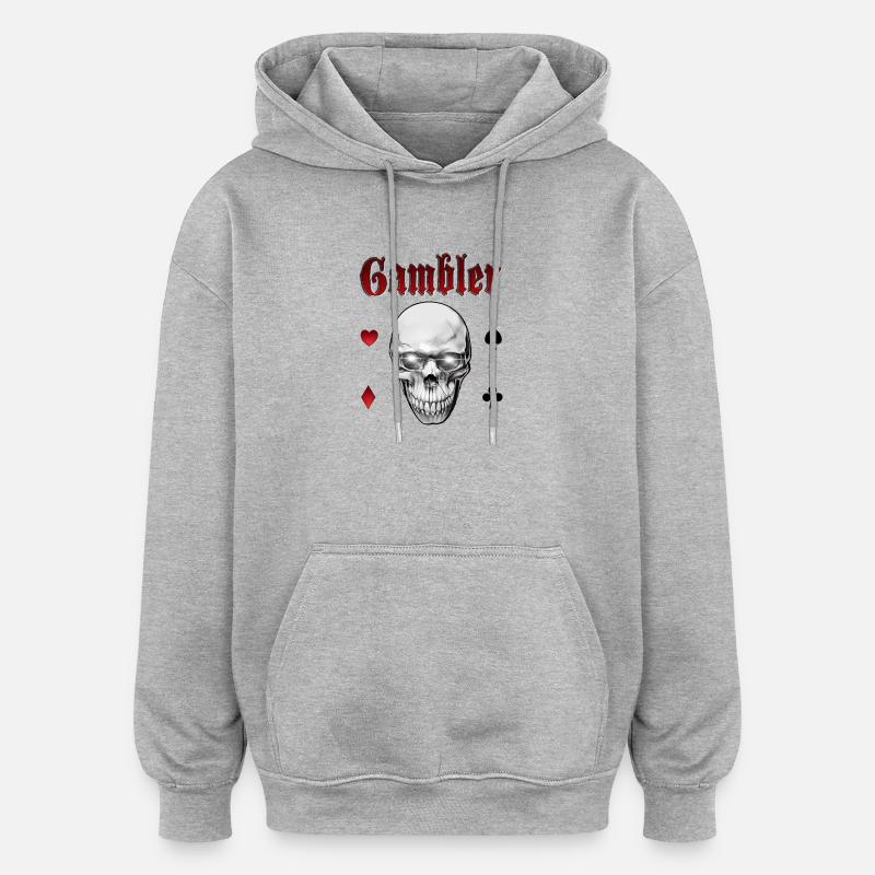 Spieler - Oversized Unisex Hoodie - Grau meliert