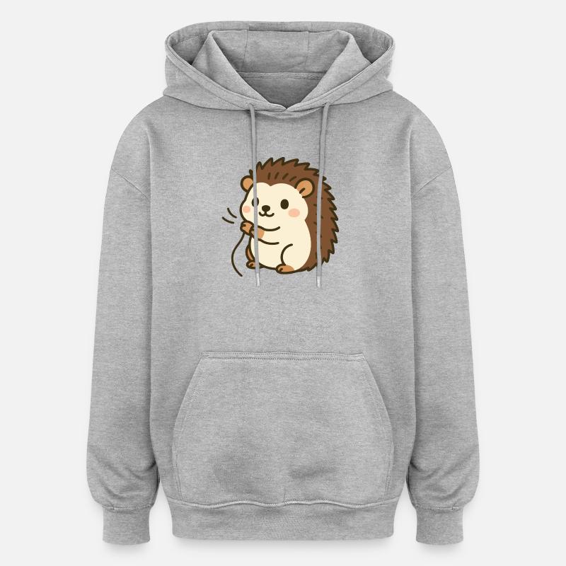 Câlin Stinger Hérisson Bébé - Sweat à capuche oversize unisexe - gris chiné