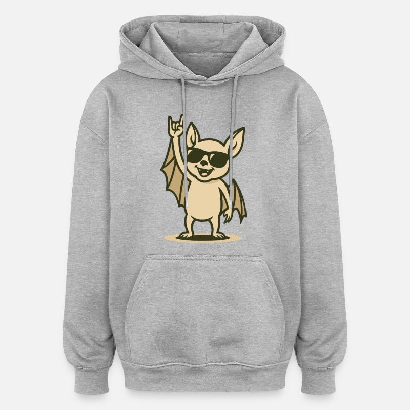 Bat’n’Roll Bébé - Sweat à capuche oversize unisexe - gris chiné