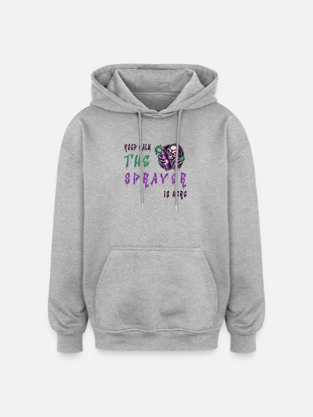 Keep Calm – The Sprayer - Oversized Unisex Hoodie - heather grey