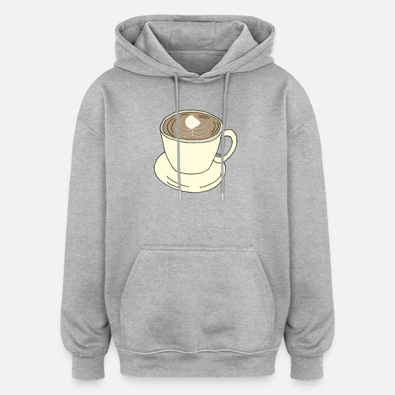 tasse à café - Sweat à capuche oversize unisexe - gris chiné