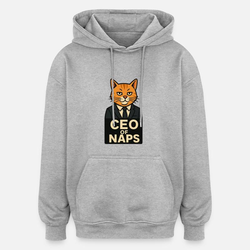 PDG de Naps - Sweat à capuche oversize unisexe - gris chiné