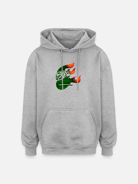 Saudi Arabia Flag - Saudi Arabia - Ninja - Oversized Unisex Hoodie - heather grey