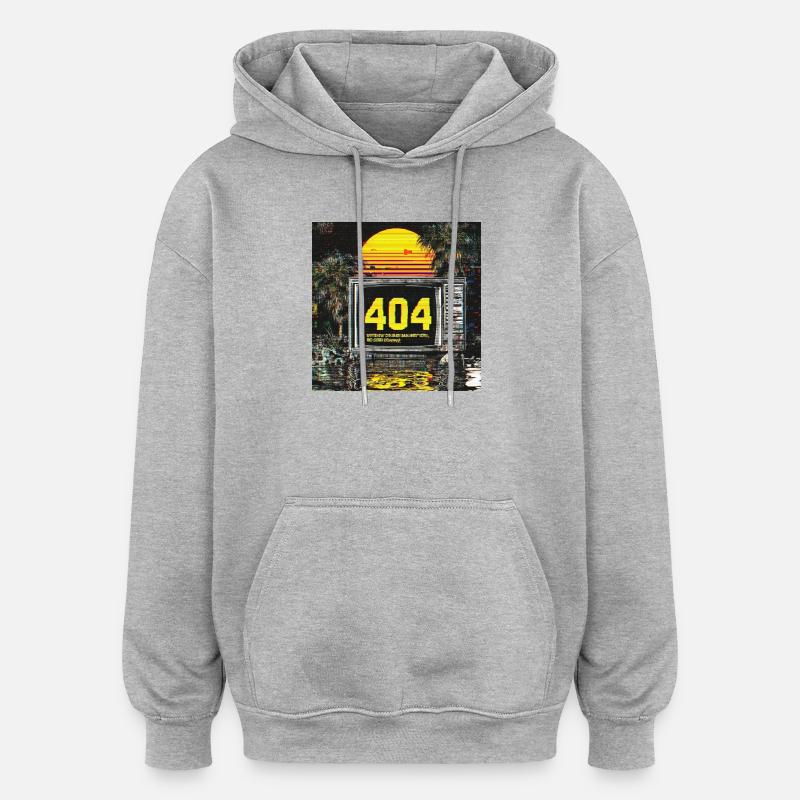 Error 404 – Motivation not found - Oversized Unisex Hoodie - Grau meliert