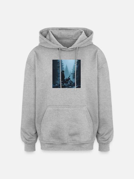 Northern Mist - Oversized Unisex Hoodie - heather grey