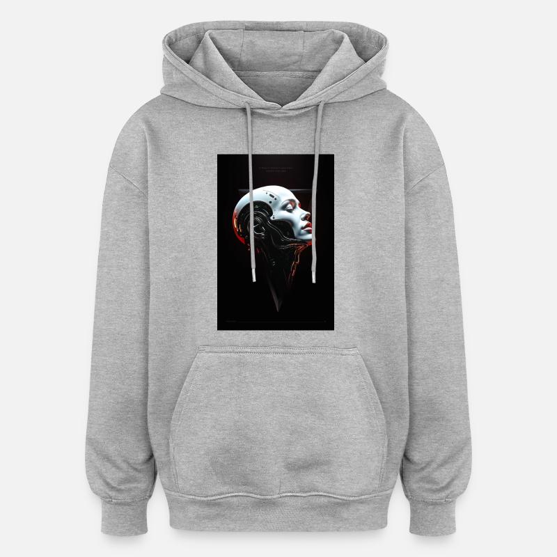 MAD-MND : La réalité échoue - Sweat à capuche oversize unisexe - gris chiné