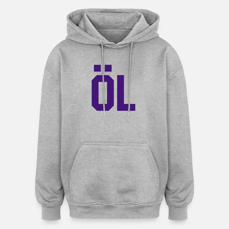 Abstract Geometric Pattern Design - Oversized Unisex Hoodie - heather grey