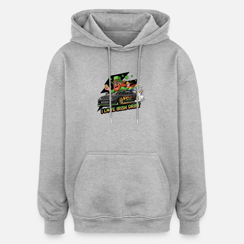 Irisches Drift Celebration T-Shirt - Oversized Unisex Hoodie - Grau meliert